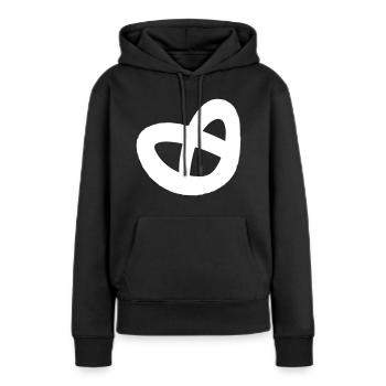 Brezel - Frauen Premium Bio Hoodie - Schwarz - Vorne - Julia (174cm)