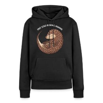 Seul pangolin mammifère à écailles - Sweat à capuche Premium bio Femme - noir - Devant - Julia (174cm)