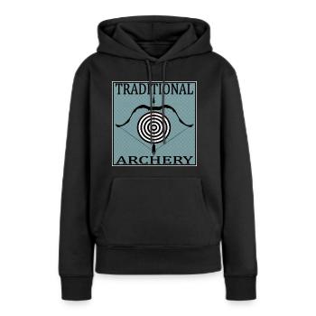 Traditional Archery - Frauen Premium Bio Hoodie - Schwarz - Vorne - Julia (174cm)