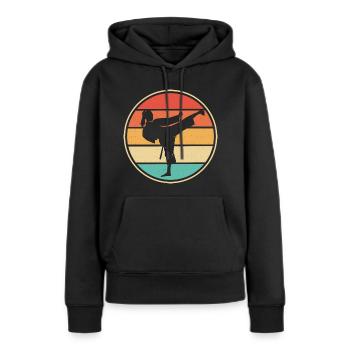 Frauen Mädchen Kampfsport Karate - Frauen Premium Bio Hoodie - Schwarz - Vorne - Julia (174cm)