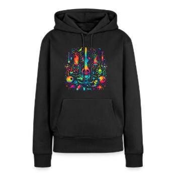 Wissenschaftliche Illustration - Frauen Premium Bio Hoodie - Schwarz - Vorne - Julia (174cm)