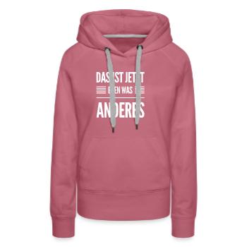 Meinungen ändern sich - Frauen Premium Bio Hoodie - Malve - Vorne - Isabella (175cm)