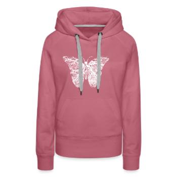 Gothique, EBM, industriel - Sweat à capuche Premium bio Femme - mauve - Devant - Isabella (175cm)