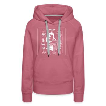 Vintage Gramophone Design - Sweat à capuche Premium bio Femme - mauve - Devant - Isabella (175cm)