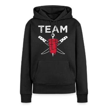 team kebab team kebab türkisches restaurant - Frauen Premium Bio Hoodie - Schwarz - Vorne - Julia (174cm)
