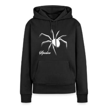 Spinne Spider - Frauen Premium Bio Hoodie - Schwarz - Vorne - Julia (174cm)