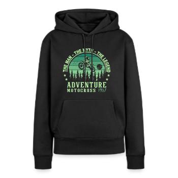 1987 Birthday born in 1987 Retro Vintage - Women’s Premium Organic Hoodie - black - Front - Julia (174cm)