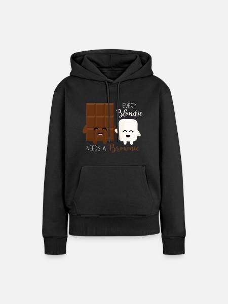 Blondie - Brownie - Frauen Premium Bio Hoodie - Schwarz