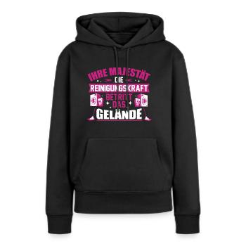 REINIGUNGSKRAFT BERUF PUTZFRAU REINIGUNG GESCHENK - Frauen Premium Bio Hoodie - Schwarz - Vorne - Julia (174cm)
