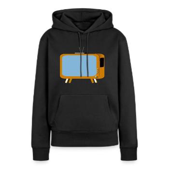 monitor television fernseher tv flatscreen compute - Frauen Premium Bio Hoodie - Schwarz - Vorne - Julia (174cm)
