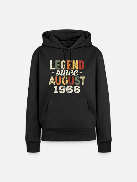 August 1966 Jahrestag August 1966 - August 1966 - Dame Premium hoodie, økologisk bomuld - sort