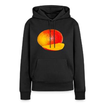 veggie Veggie mangue fruits18 - Sweat à capuche Premium bio Femme - noir - Devant - Julia (174cm)