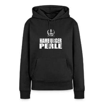 Hambourg - Sweat à capuche Premium bio Femme - noir - Devant - Julia (174cm)