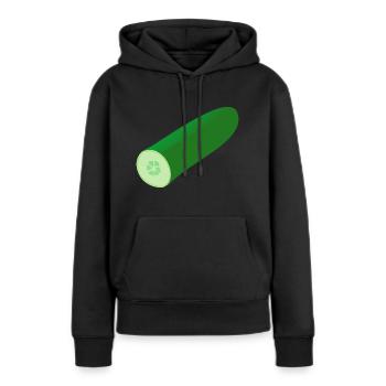 gurken cucumber cucumbers veggie gemuese vegetable - Frauen Premium Bio Hoodie - Schwarz - Vorne - Julia (174cm)