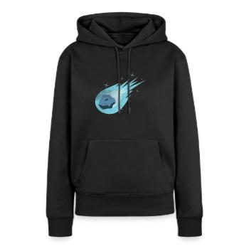 Comet Comet cadeau space rock Asteroid - Sweat à capuche Premium bio Femme - noir - Devant - Julia (174cm)