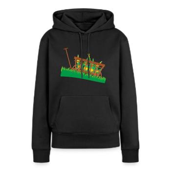 Kohlfahrt Alkohol Feiern Kalt Bollerwagen Geschenk - Frauen Premium Bio Hoodie - Schwarz - Vorne - Julia (174cm)