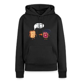 Toastgangster - pistolet à eau - photo drôle - Sweat à capuche Premium bio Femme - noir - Devant - Julia (174cm)