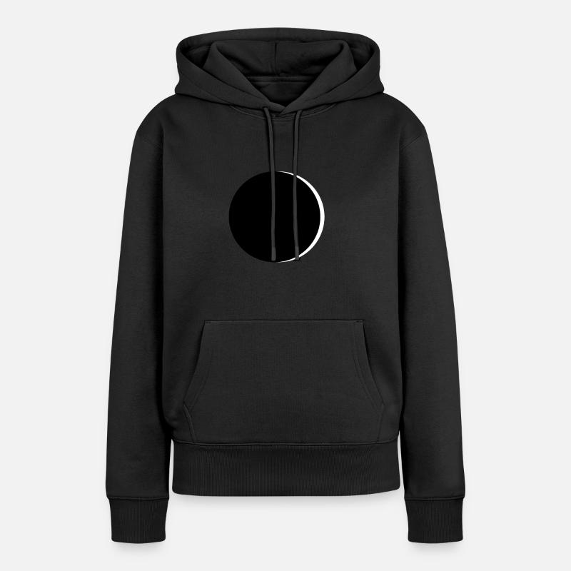 Cadeau solaire Eclipse 2018 Sun Moon Nature - Sweat à capuche Premium bio Femme - noir