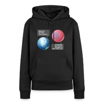 Dégoûtant - Homo sapiens! (Édition simple) - Sweat à capuche Premium bio Femme - noir - Devant - Julia (174cm)