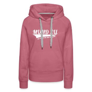 Hübsch - Frauen Spruch - Frauen Premium Bio Hoodie - Malve - Vorne - Isabella (175cm)