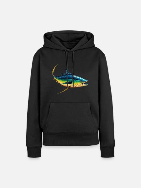 Thunfisch - Frauen Premium Bio Hoodie - Schwarz