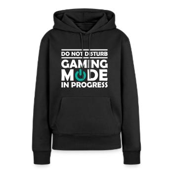 Gaming Mode In Progress - Frauen Premium Bio Hoodie - Schwarz - Vorne - Julia (174cm)