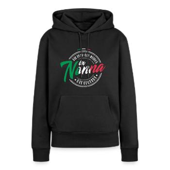LA NONNA FRAU MYTHOS LEGENDE OMI OMA GESCHENK - Frauen Premium Bio Hoodie - Schwarz - Vorne - Julia (174cm)