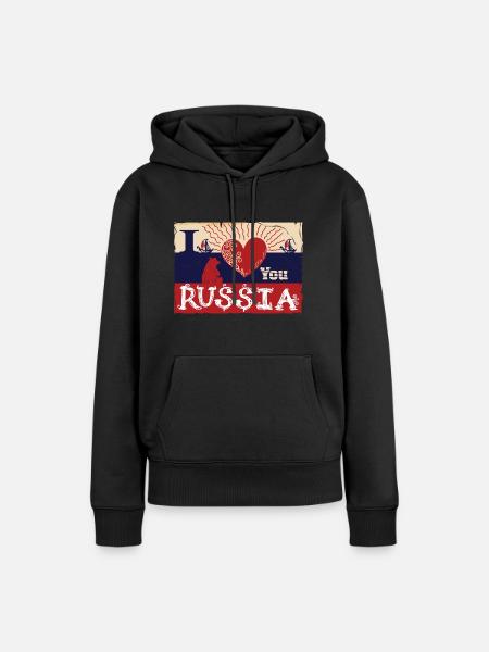 Je t'aime la Russie - Ekologisk premiumluvtröja dam - svart