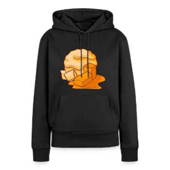 Karamell Eis Speiseeis Eiskrem Eiscreme Kugeleis - Frauen Premium Bio Hoodie - Schwarz - Vorne - Julia (174cm)