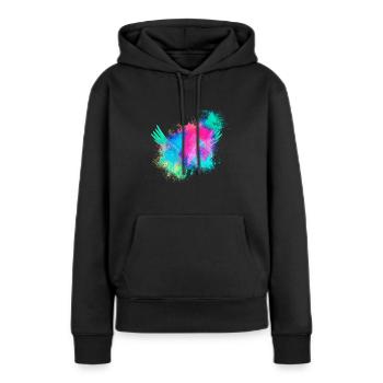 Flügel Engel farbenfroh - Frauen Premium Bio Hoodie - Schwarz - Vorne - Julia (174cm)