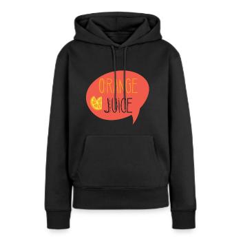 Cadeau de jus d'orange - Sweat à capuche Premium bio Femme - noir - Devant - Julia (174cm)