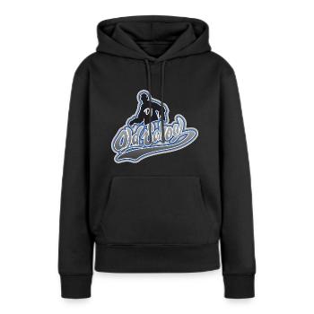 DJ Old School - Sweat à capuche Premium bio Femme - noir - Devant - Julia (174cm)