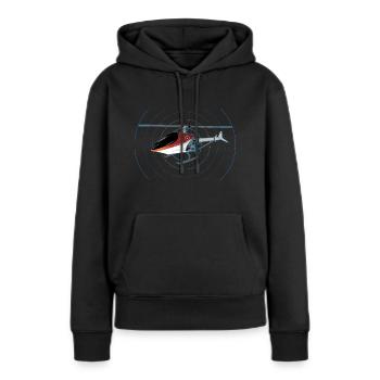 Hubschrauber - Frauen Premium Bio Hoodie - Schwarz - Vorne - Julia (174cm)