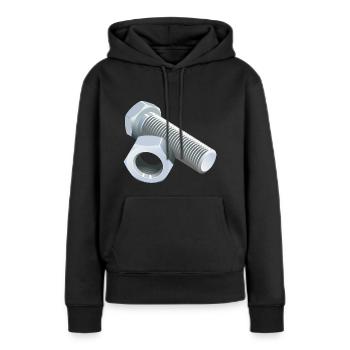 Schraube - Frauen Premium Bio Hoodie - Schwarz - Vorne - Julia (174cm)