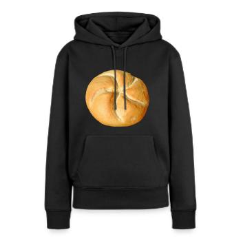 brot broetchen crossaint baecker baguette bread bu - Frauen Premium Bio Hoodie - Schwarz - Vorne - Julia (174cm)