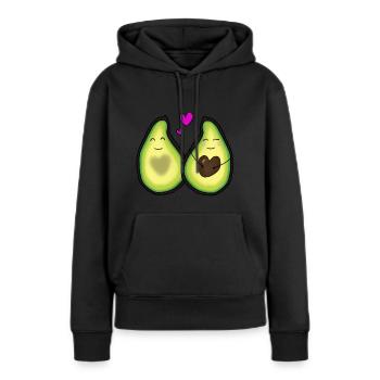 Avocado - Frauen Premium Bio Hoodie - Schwarz - Vorne - Julia (174cm)