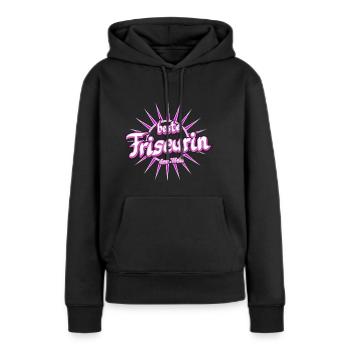 Friseurin - Frauen Premium Bio Hoodie - Schwarz - Vorne - Julia (174cm)