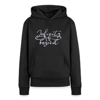 symbole sans fin l'amour / amitié éternelle huit 8 - Sweat à capuche Premium bio Femme - noir - Devant - Julia (174cm)