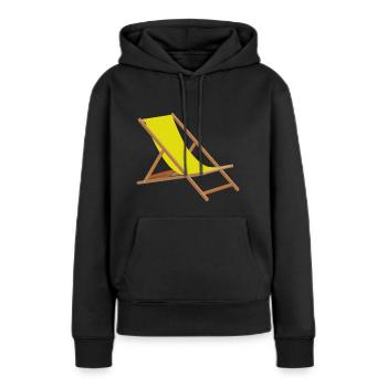 Strand Sommer Sonne Liegestuhl Urlaub - Frauen Premium Bio Hoodie - Schwarz - Vorne - Julia (174cm)