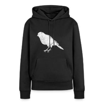 Oiseau oiseau propriétaire cadeau oiseaux oiseau de proie - Sweat à capuche Premium bio Femme - noir - Devant - Julia (174cm)