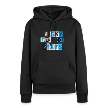 A Sky Full Of Stars - Sweat à capuche Premium bio Femme - noir - Devant - Julia (174cm)