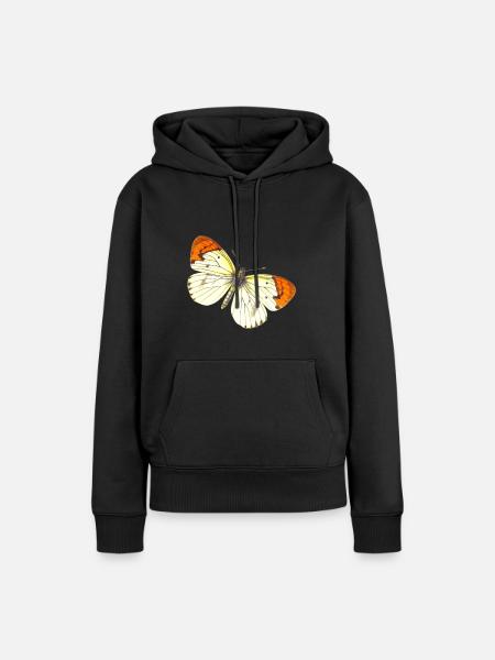 Butterfly - Frauen Premium Bio Hoodie - Schwarz