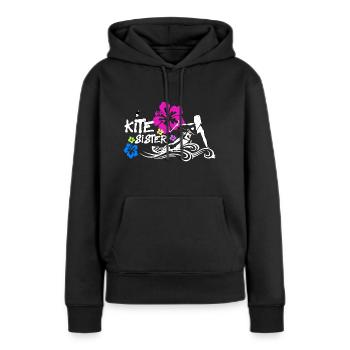 Kitesurf Kitesister - Frauen Premium Bio Hoodie - Schwarz - Vorne - Julia (174cm)