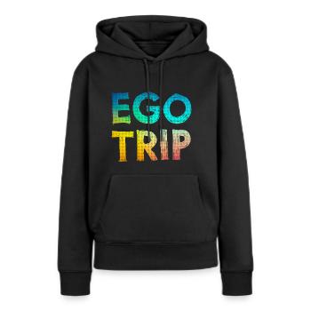 Egotrip - Sweat à capuche Premium bio Femme - noir - Devant - Julia (174cm)