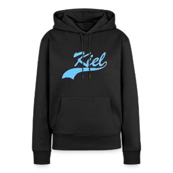 Kiel - Frauen Premium Bio Hoodie - Schwarz - Vorne - Julia (174cm)