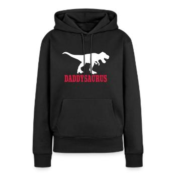 Daddy Saurus - Frauen Premium Bio Hoodie - Schwarz - Vorne - Julia (174cm)