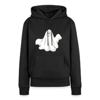 Fantôme d’Halloween Fantôme - Sweat à capuche Premium bio Femme - noir - Devant - Julia (174cm)