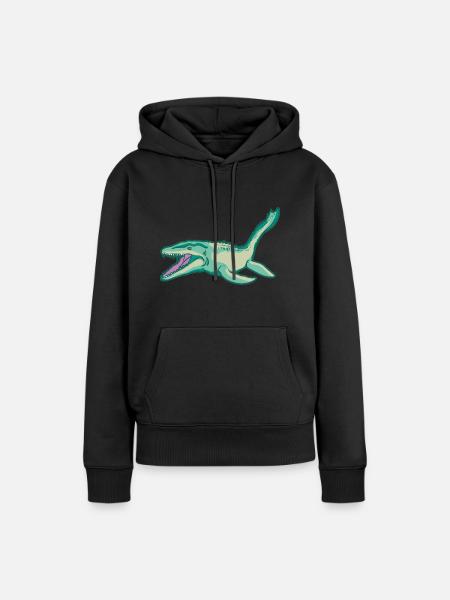 Plesiosaurus Dinosaurier Dino Urzeit Geschenkidee - Frauen Premium Bio Hoodie - Schwarz