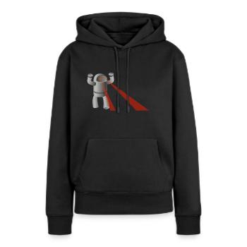 robot - Sweat à capuche Premium bio Femme - noir - Devant - Julia (174cm)