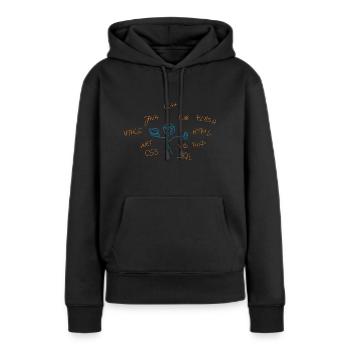 internet Begriffe - Frauen Premium Bio Hoodie - Schwarz - Vorne - Julia (174cm)